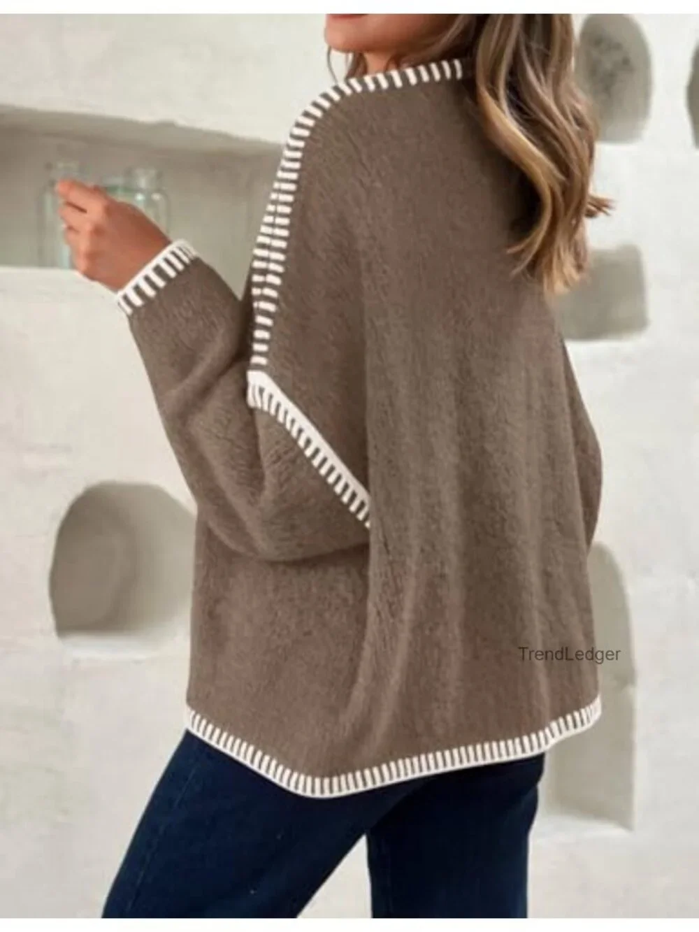 Womens Cardigan Tie Front Bow Long Sleeve Knit Fall Winter